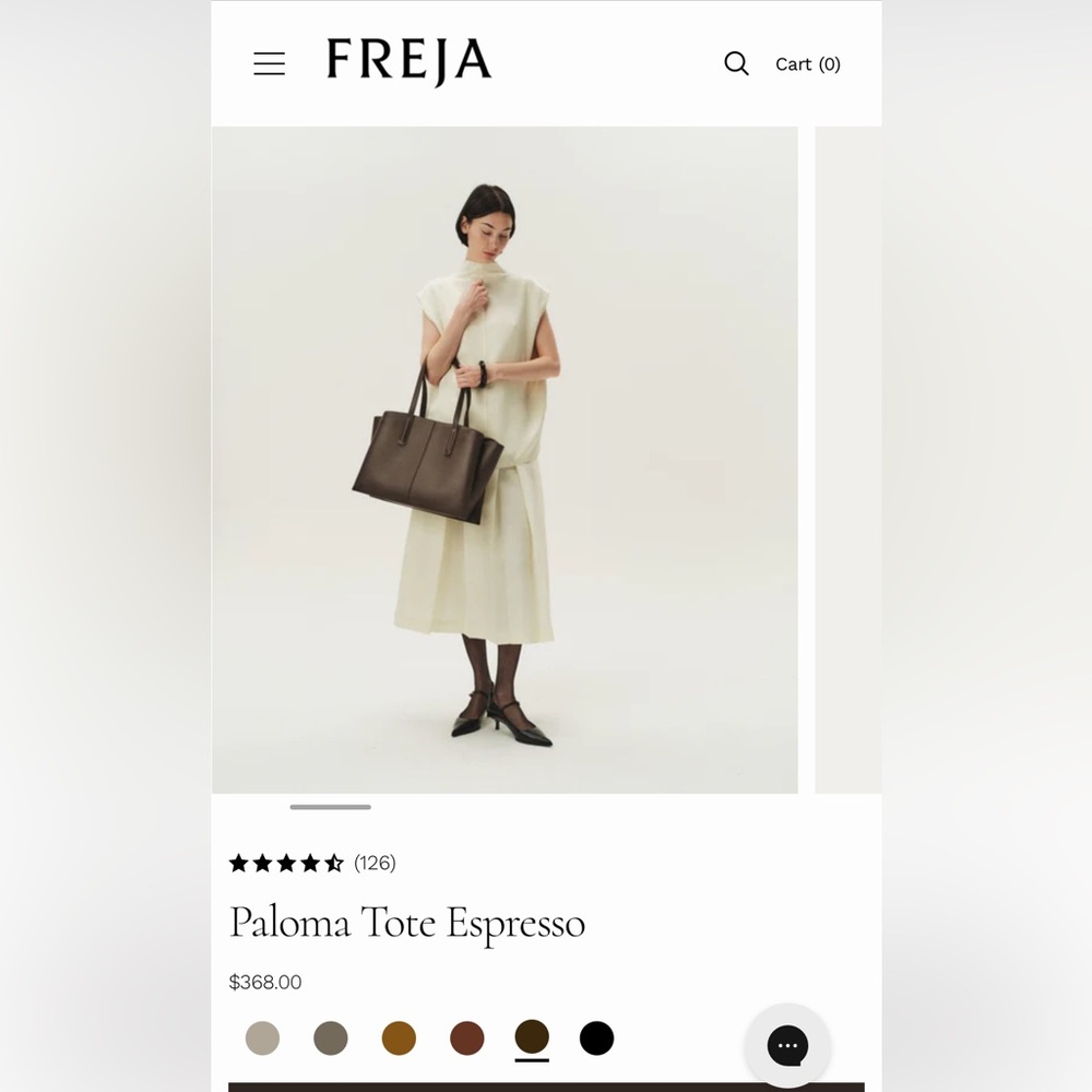 Freja Paloma Tote in Espresso
